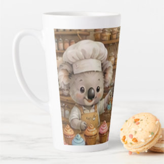 Tasse Latte Pâtissiers Koalas Créant de Délicieux Cupcakes et