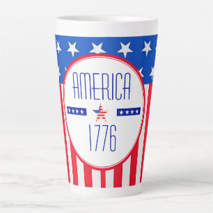Tasse Latte Patriotique Américain