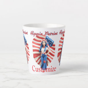 Tasse Latte Patriotique hippie fille Thunder_Cove