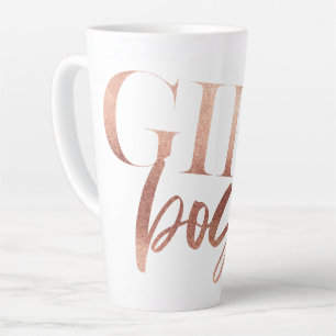 Tasse Latte Patronne Rose Gold Texte Noir
