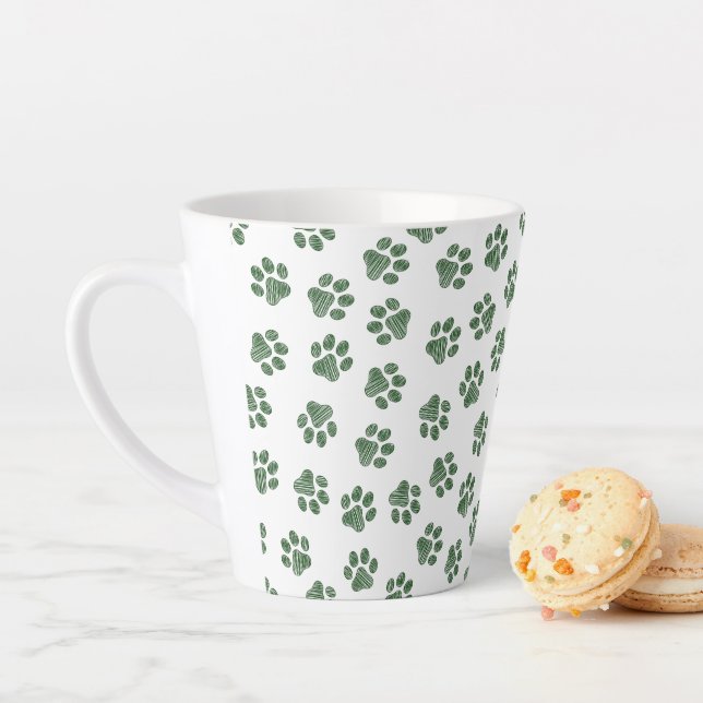 Tasse Latte Patrouilles de Doodle, Paws de Chien, Paws Vertes (En situation)