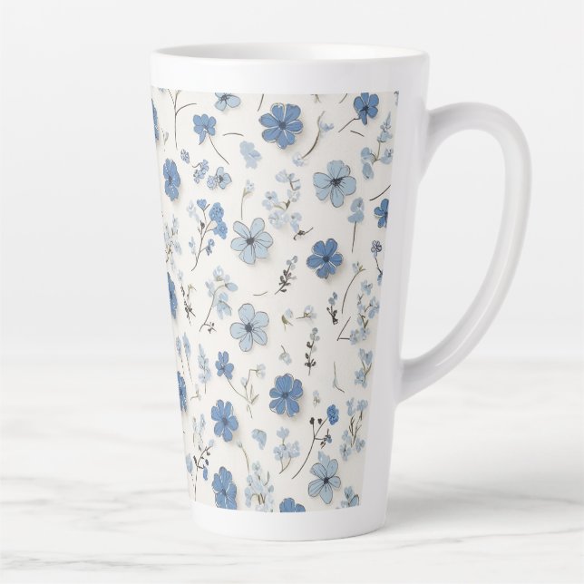 Tasse Latte Patte de fleurs (Droite)