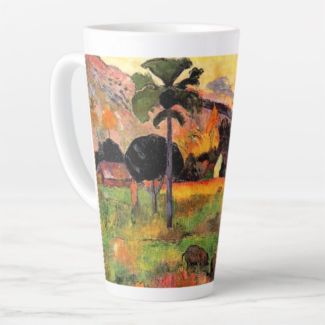 Tasse Latte Paul Gauguin, célèbre peinture, Viens ici, (Angle gauche)