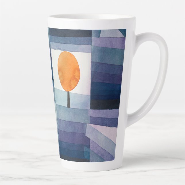Tasse Latte Paul Klee Messager de l'automne Bleu Moderne Abstr (Droite)
