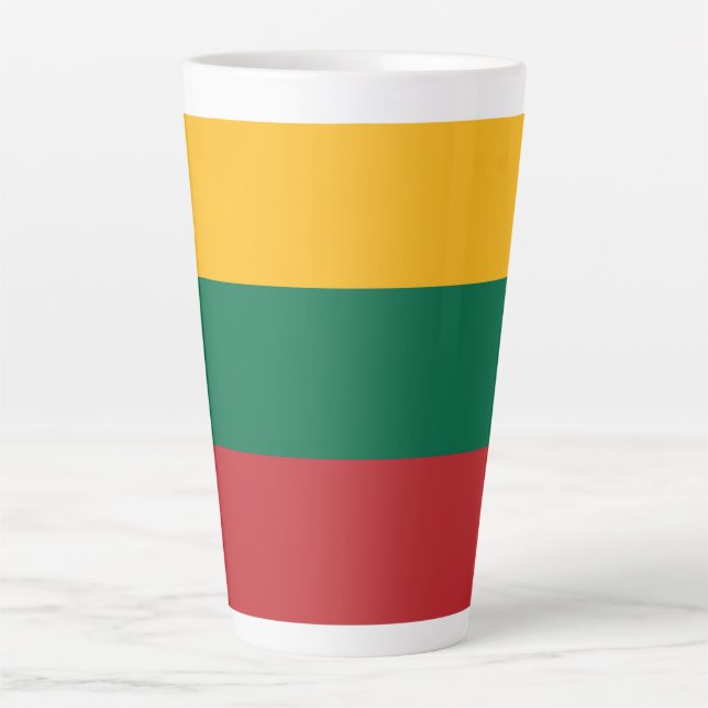 Tasse Latte pavillon lituanien (Devant)