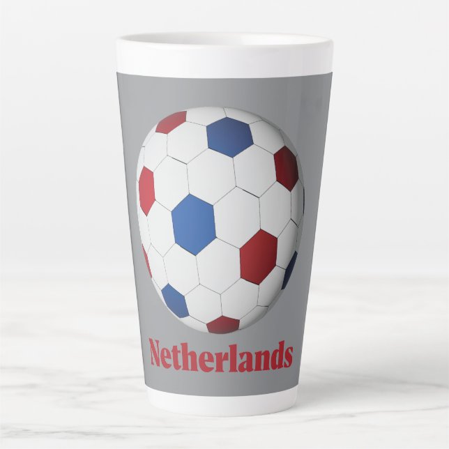 Tasse Latte Pays-Bas Football (Devant)