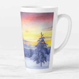 Tasse Latte Paysage hivernal