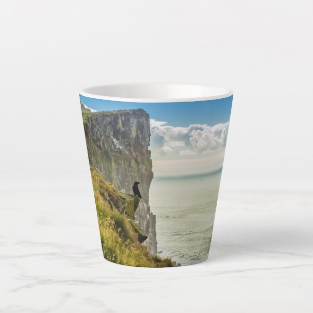 Tasse Latte Paysage marin nordique spectaculaire Falaises de L (Devant)
