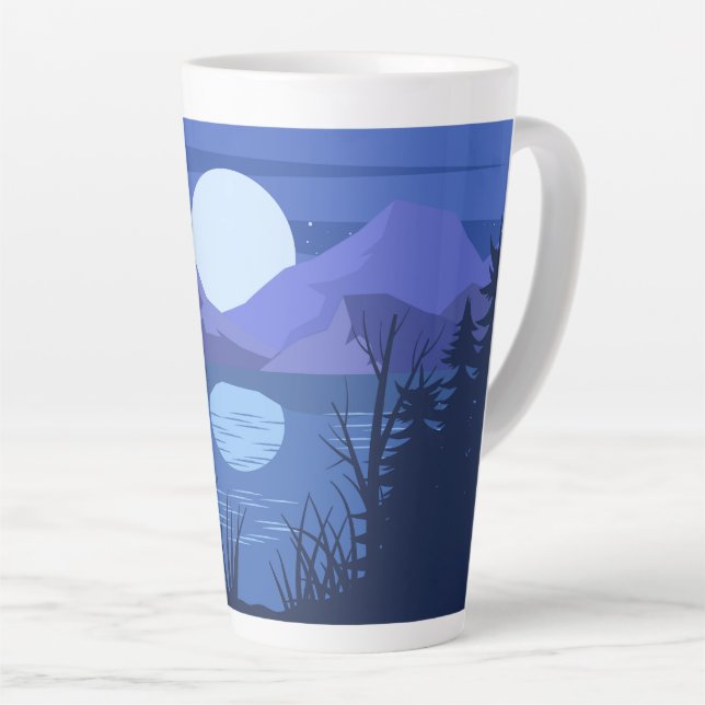 Tasse Latte Paysage naturel (Angle droit)