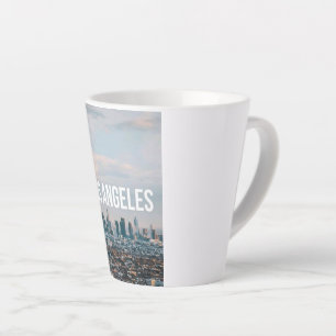 Tasse Latte Paysage urbain rétro de Los Angeles, esthétique de