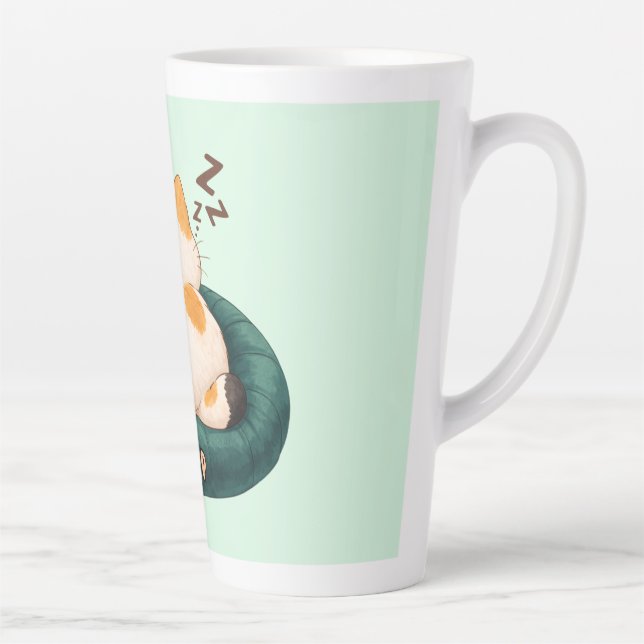 Tasse Latte "PDG de Nap" Chat endormi sur le canapé (Droite)