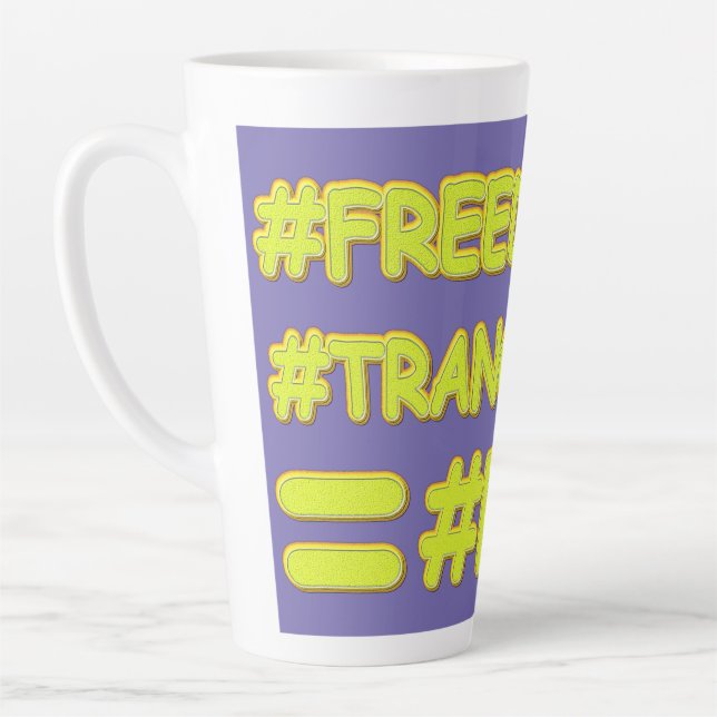 Tasse Latte "PEACE FORMULA EQUATION" Joli design. Commandez dè (Gauche)