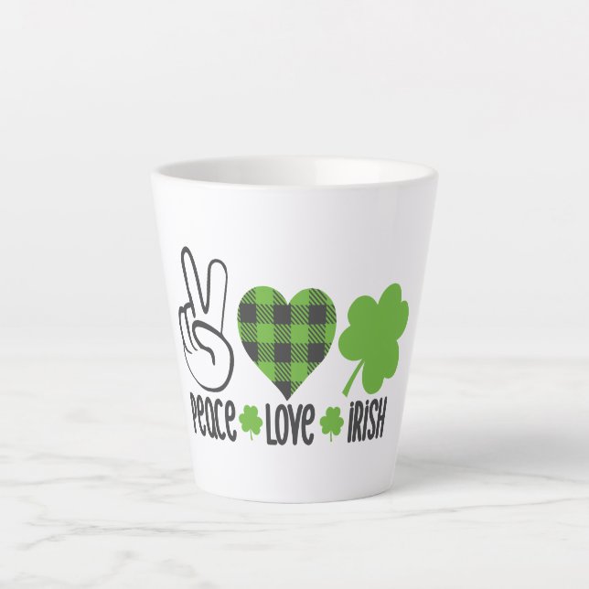 Tasse Latte Peace Love Irish-60682 (Devant)
