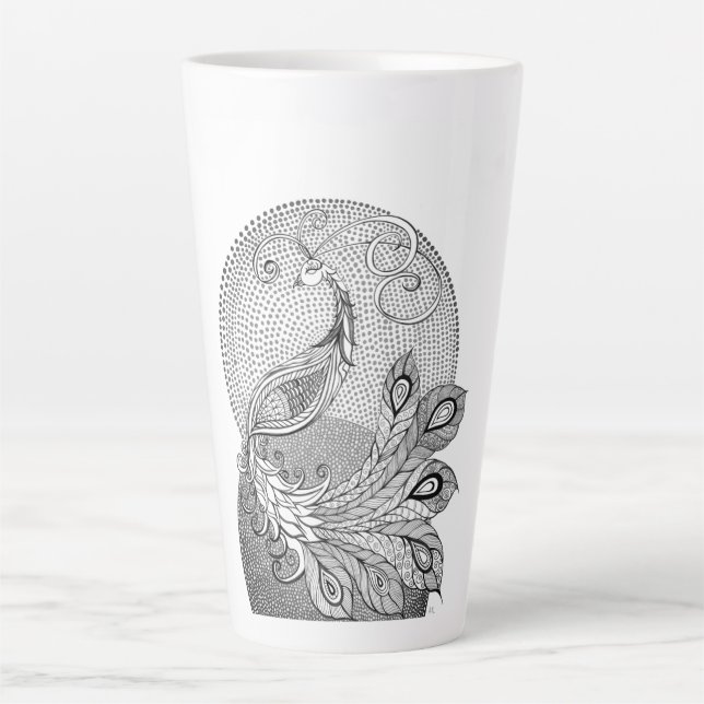 Tasse Latte Peacock (Devant)