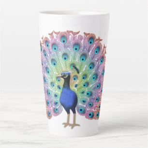 Tasse Latte Peacock coloré