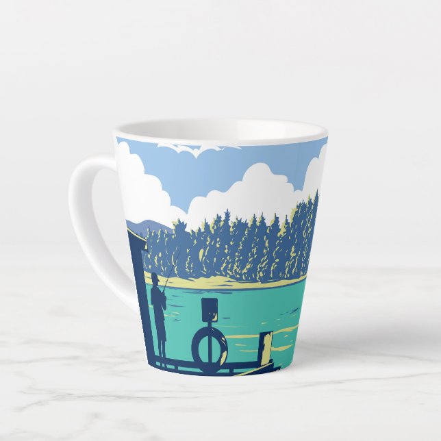 Tasse Latte Pêche à Mapua (Angle gauche)