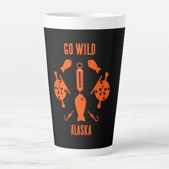 Tasse Latte Pêche saumon Alaska (Devant)
