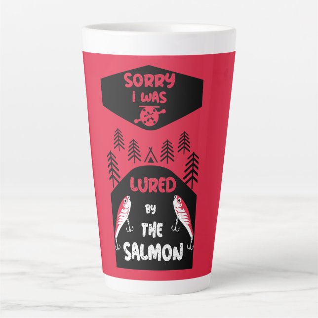 Tasse Latte Pêche saumon Canada (Devant)