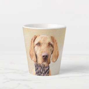Tasse Latte Peinture à poils durs Vizsla - Jolie Art Original