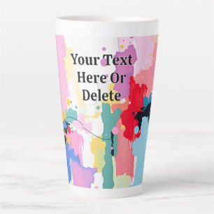 Tasse Latte Peinture Abstraite Éclaboussures/Gouttes, Votre Me