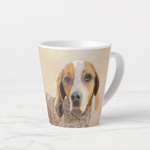 Tasse Latte Peinture américaine anglaise sur pilon - Chien Art