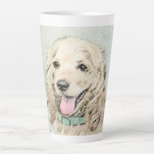 Tasse Latte Peinture de Cocker Spaniel Buff - Art original de