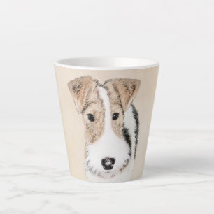 Tasse Latte Peinture de renard de fil Terrier - Cute Original