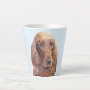 Tasse Latte Peinture de Setter irlandais - Joli art original d