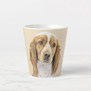 Tasse Latte Peinture de Welsh Springer Spaniel - Art canin ori