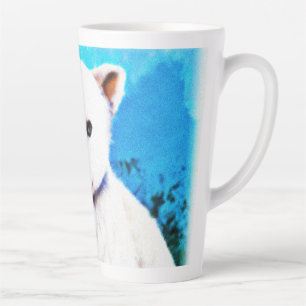 Tasse Latte Peinture étonnante d'un petit ours polaire. Comman