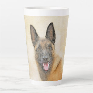 Tasse Latte Peinture Malinoise belge - Cute Original Chien Art