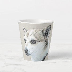 Tasse Latte Peinture norvégienne Lundehund - Art original chie