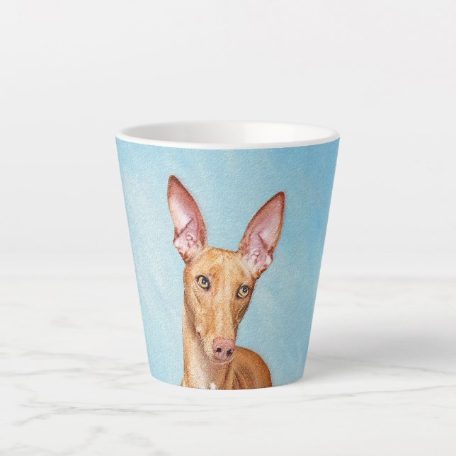 Tasse Latte Peinture Pharaon Hound - Cute Original Chien Art (Devant)