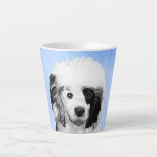 Tasse Latte Peinture Portugaise de Chien d'Eau - Art original 