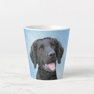 Tasse Latte Peinture Retriever recouverte de boue - Art Chien
