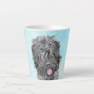 Tasse Latte Peinture russe Terrier noir - Chien original migno