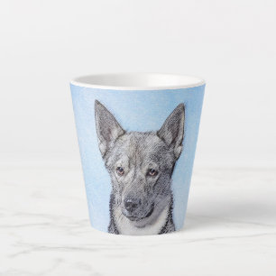 Tasse Latte Peinture Suédoise Vallhund - Cute Original Chien A