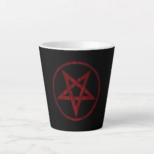 Tasse Latte Pentagramme du Diable Rouge