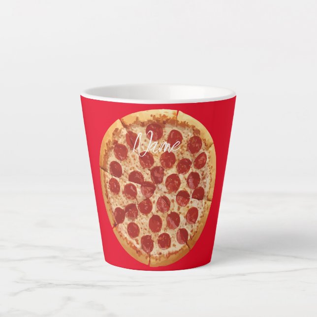 Tasse Latte Pepperoni Pizza Thunder_Cove (Devant)