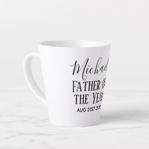 Tasse Latte Père de l'année PAPA mari homme CUSTOPM TEXTE