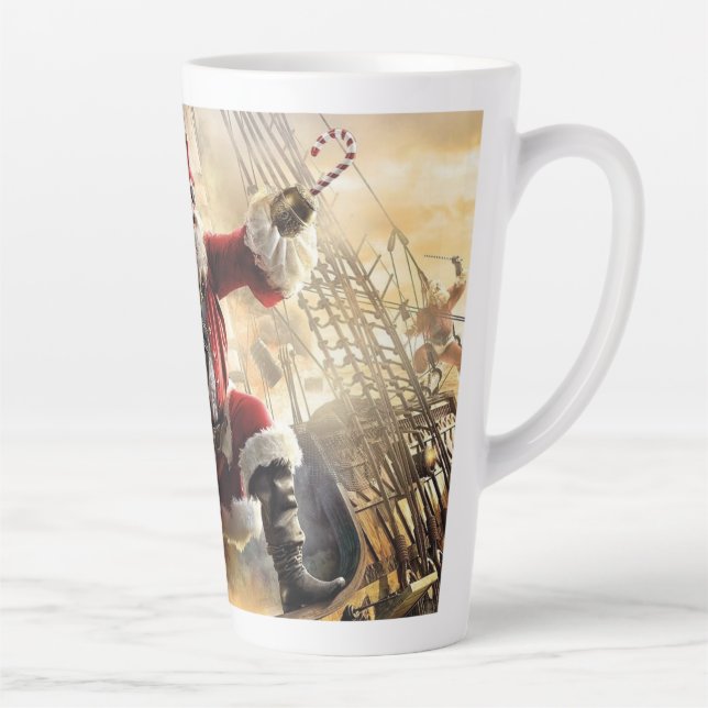 Tasse Latte Père Noël Est Un Pirate (Droite)