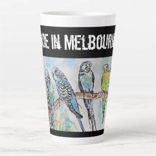 Tasse Latte Perroquet Perruche Oiseau Fabriqué à Melbourne Ois