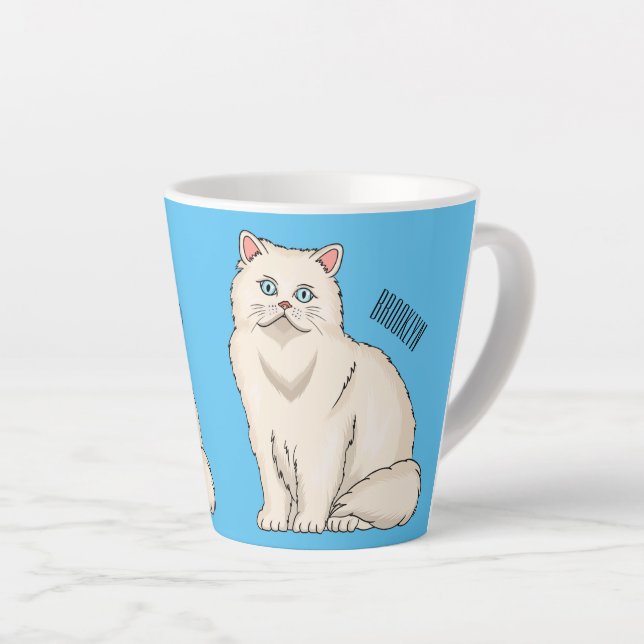 Tasse Latte Persian cat (Angle droit)