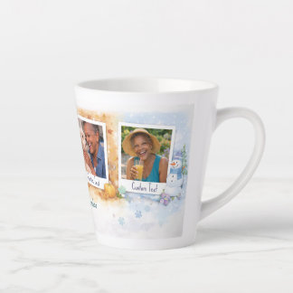 Tasse Latte Personalized Grandma's Seasonal Photo Collage