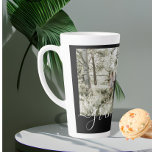 Tasse Latte Personalized Photo and Text Photo Collage Family<br><div class="desc">Make a Personalized family Photo keepsake latte mug from Ricaso - add your own photos and text - photo collage keepsake gifts</div>