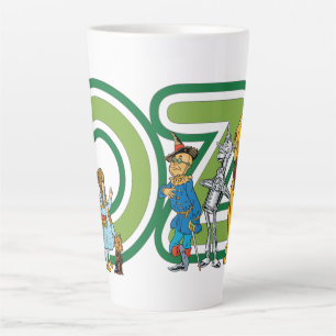 Tasse Latte Personnages vintage du Magicien d'Oz et lettres de