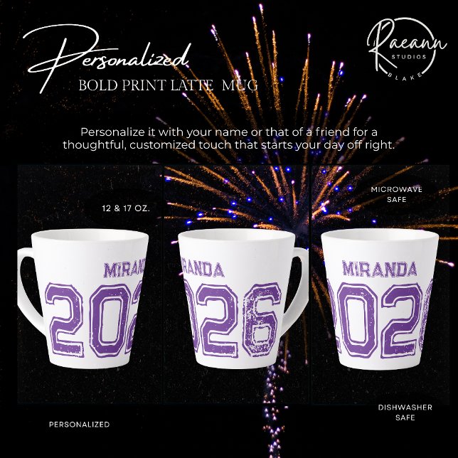 Tasse Latte Personnalisable 2026 Gras Imprimer en céramique La (Créateur téléchargé)