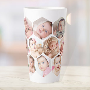 Tasse Latte Personnalisé Honeypeb Enfants Bébé Photos Personna