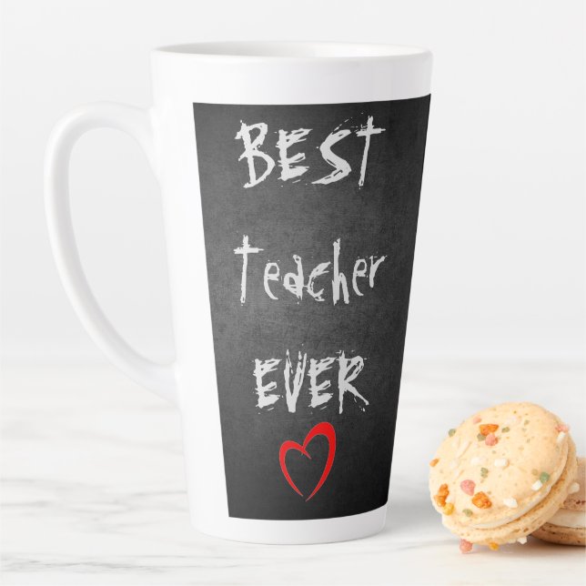 Tasse Latte Personnalisé ★ MEILLEUR PROFESSEUR ★ Tableau noir (En situation)