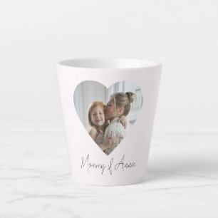 Tasse Latte Personnalisée pour Maman avec Nom & Ph